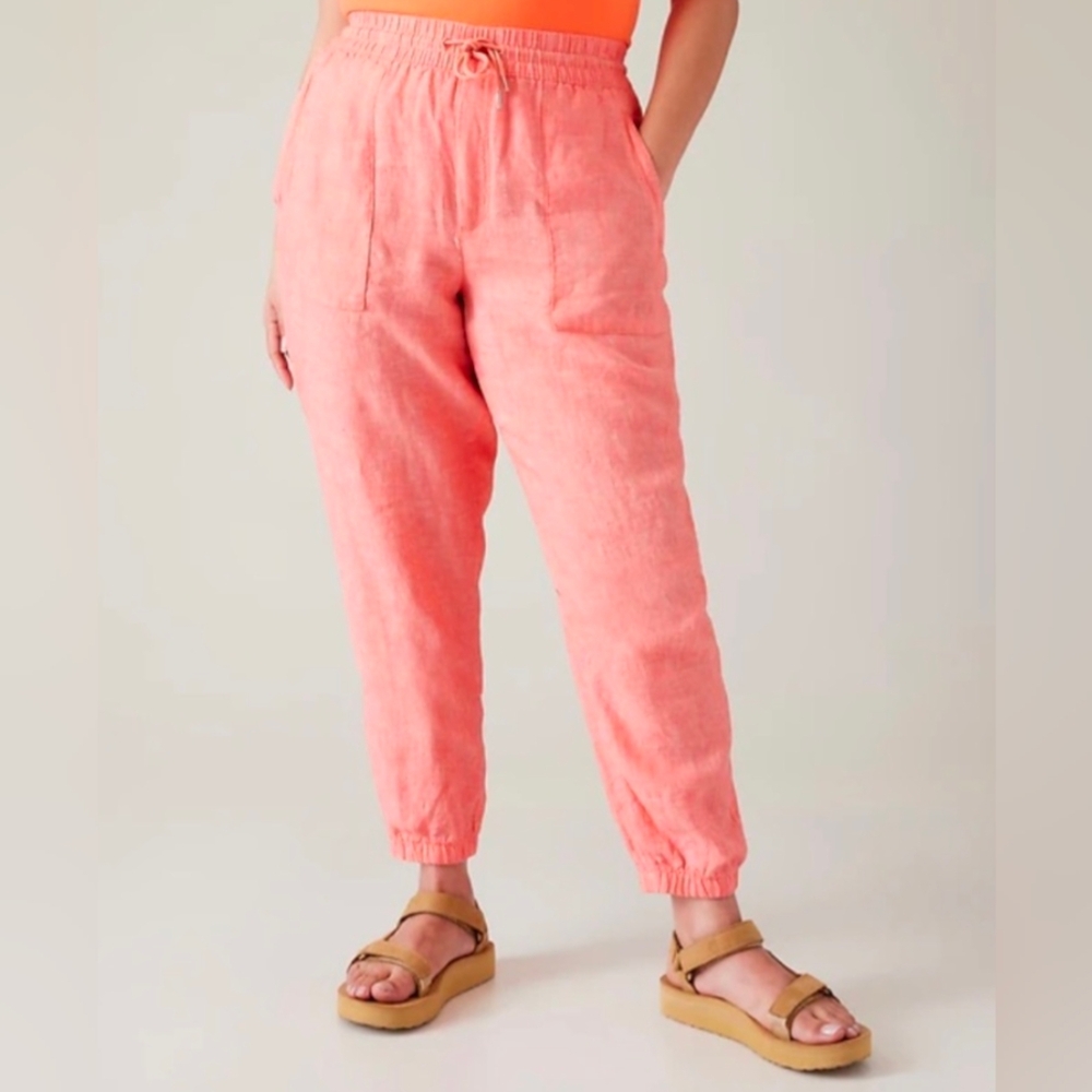 Athleta Retreat Jogger NWOT 100% Linen
